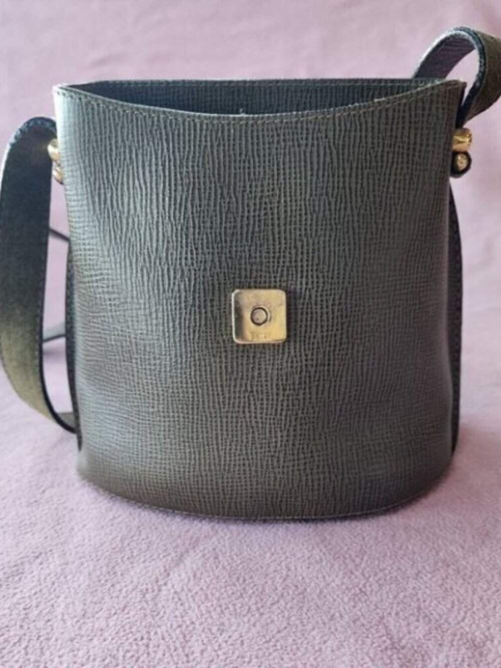 Fendi Green Leather and Suede Crossbody Bag - Picture 11 of 16